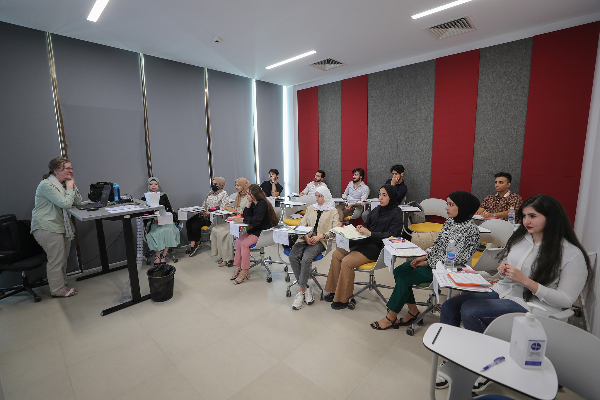 Students studying